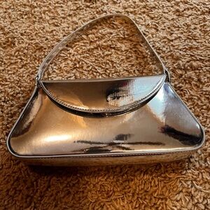 Express Metalic Silver Clutch